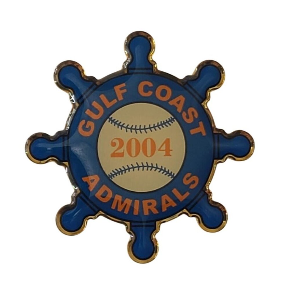 Vintage 2004 Baseball Team Trading Pin Gulf Coast Admirals Gulfport Mississippi